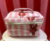 Large Handled Quilted Washbag - Pink Stripe Lobster - Hauslife