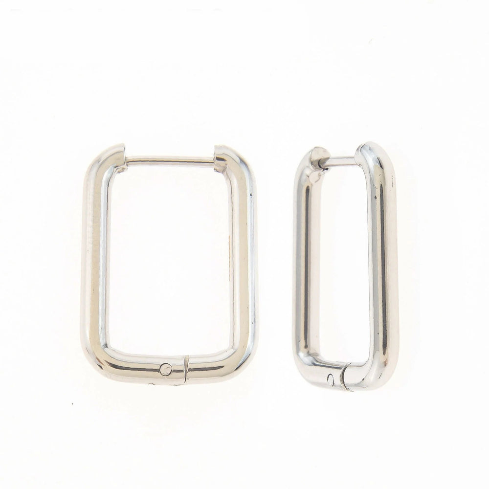 Large Rectangle Huggie Earrings - Hauslife