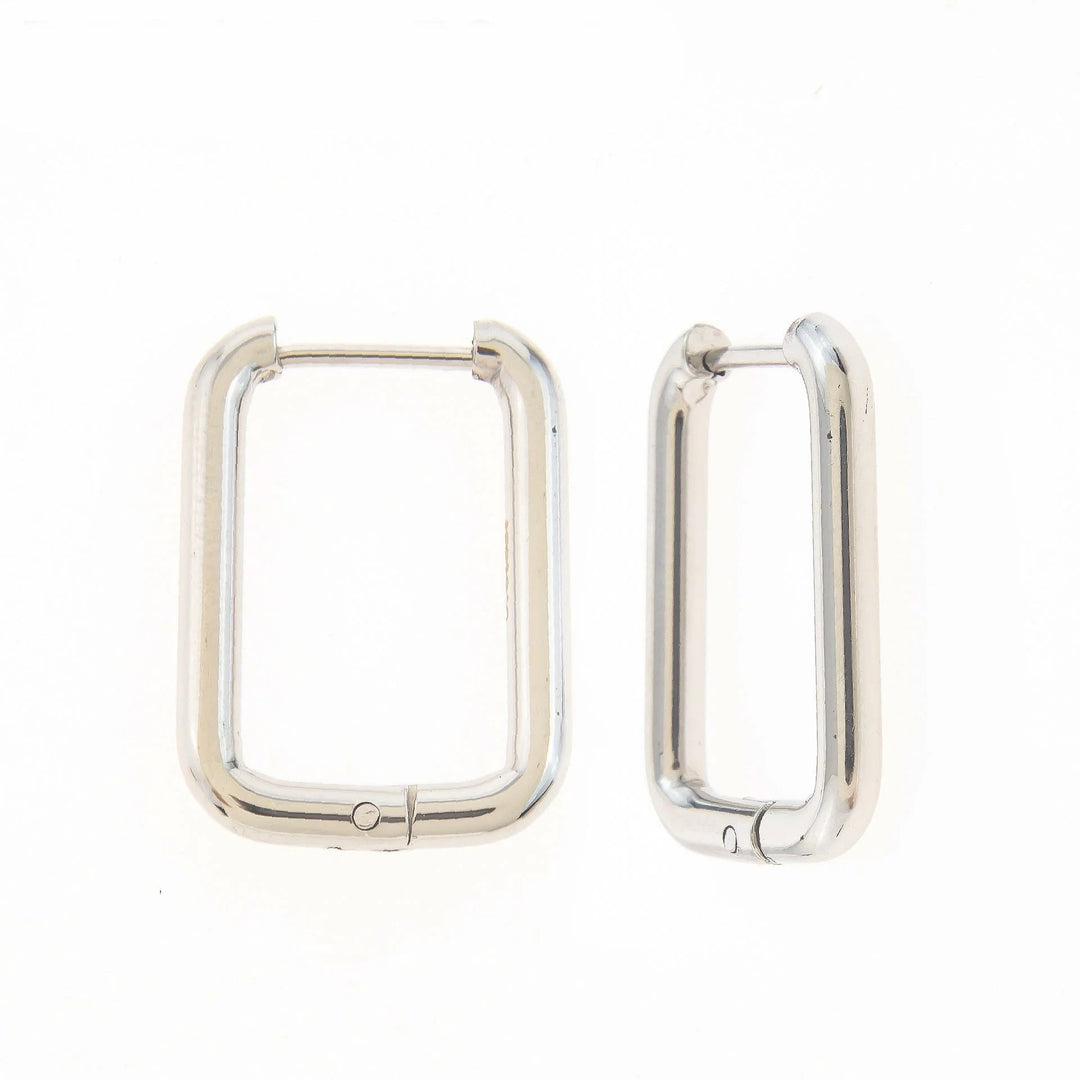 Large Rectangle Huggie Earrings - Hauslife