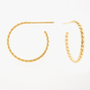 Large Twisted Gold Hoop Earrings - Hauslife