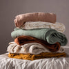 Lark Muslin Cotton Throw Cumin - Hauslife