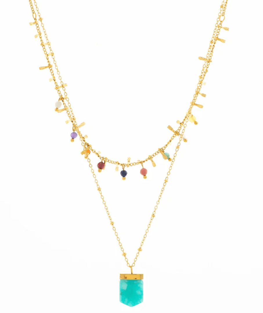 Layered Gemstone Necklace - Hauslife