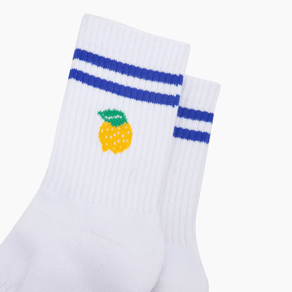 Lemon Organic Cotton Ribbed Sports Socks - Hauslife