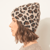 Leopard Print Beanie Hat in Beige - Hauslife