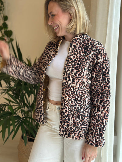 Leopard Print Velvet Jacket - Hauslife