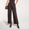 Leopard Print Wide Leg Trouser in Brown - Hauslife