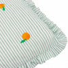 Les Fruites Embroidered Ruffle Cushion Orange - Hauslife