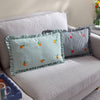 Les Fruites Embroidered Ruffle Cushion Strawberries - Hauslife