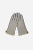 Light Grey Gold Lightning Bolt Trim Detail Gloves - Hauslife