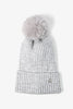 Light Grey Metal Star Pom Pom Hat With Star - Hauslife