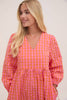 Lina Orange & Pink Gingham Dress - Hauslife