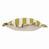 Linen Stripe Printed Ruffle Cushion Linen/Olive - Hauslife