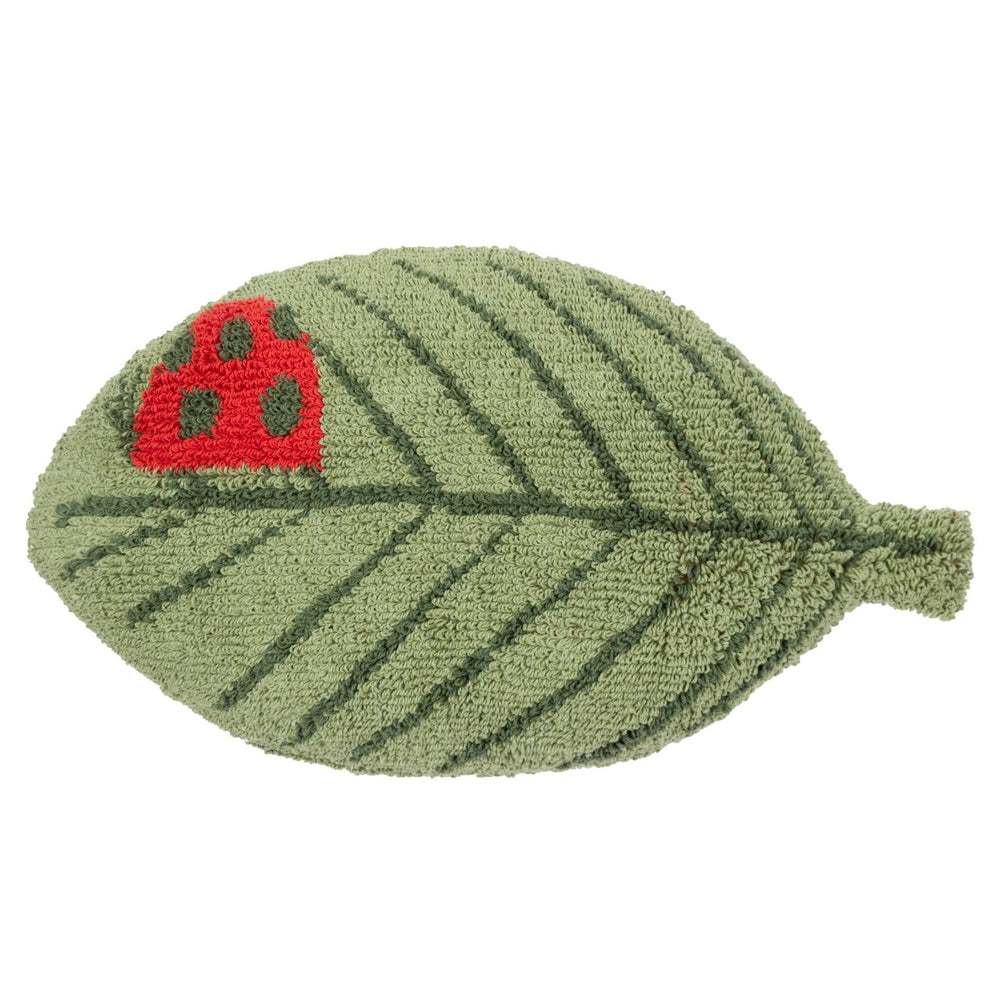 Little Nature Leaf Knitted Kids Cushion Green - Hauslife