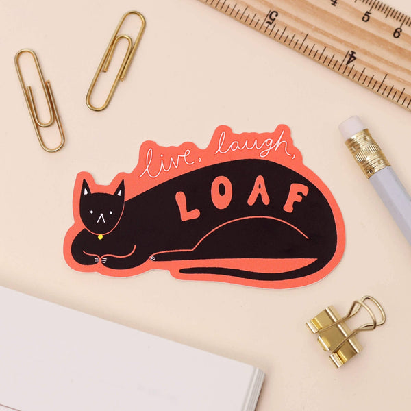 Live Laugh Loaf Cat Sticker - Hauslife
