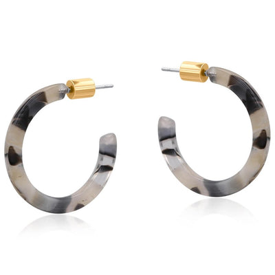 Livia Thin Resin Hoop Earrings - Hauslife