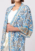 Long Sleeve Maxi Kimono in Blue Paisley Print - Hauslife