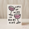 Lots of wine in bed by nine 5x7/A6 card - Collab X LEA: Cello Bag (Biodegradable) / A6 - Hauslife