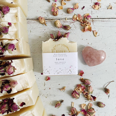 Love Soap - Rose Geranium with Rose buds - Hauslife