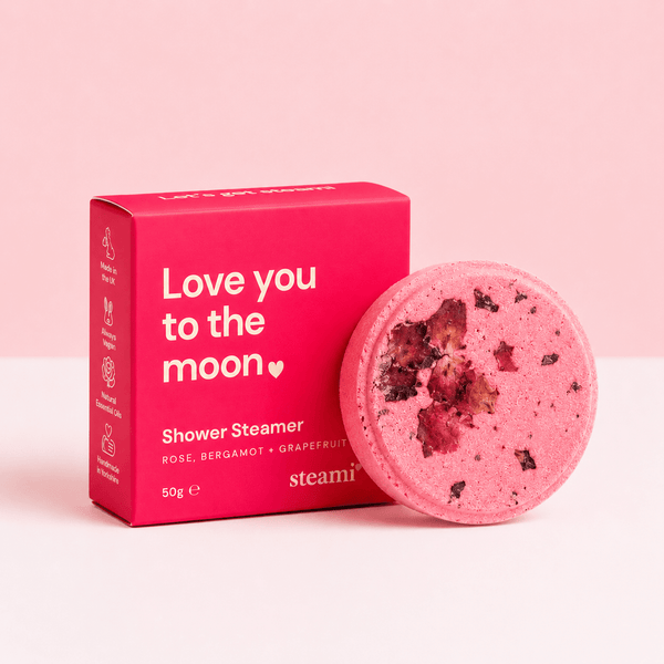 "Love You to the Moon" Natural Shower Steamer – Rose, Bergamot & Grapefruit - Hauslife