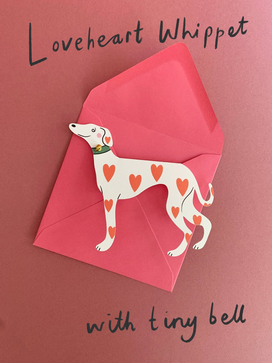 Loveheart Whippet Dog Greeting Card - Hauslife