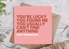 Lucky You Found Me Funny Anniversary Card - Hauslife