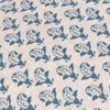 Lulah Block Printed Ruffle Cushion Linen/Blue - Hauslife