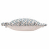Lulah Block Printed Ruffle Cushion Linen/Blue - Hauslife