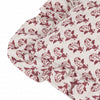 Lulah Block Printed Ruffle Cushion Linen/Red - Hauslife