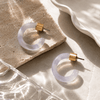 Marta Petite Resin Hoop Earrings - Hauslife