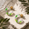 Marta Petite Resin Hoop Earrings - Hauslife