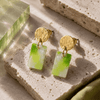 Marta Petite Resin Rectangle Stud Earrings - Hauslife