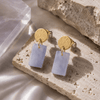 Marta Petite Resin Rectangle Stud Earrings - Hauslife
