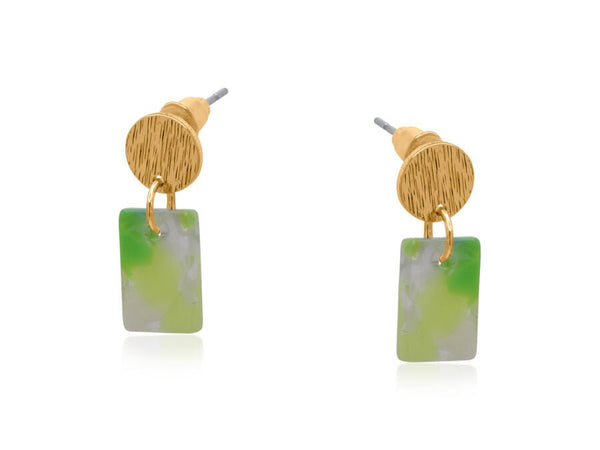 Marta Petite Resin Rectangle Stud Earrings - Hauslife