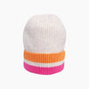 Martha Striped Beanie Hat in Orange/Pink - Hauslife