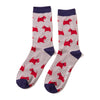 Men's Bamboo Socks - Grey Westie Dogs