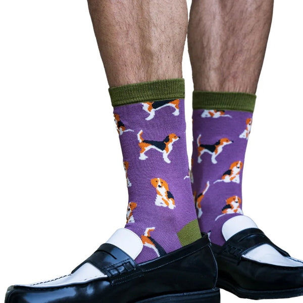 Men's Bamboo Socks - Beagles - Hauslife