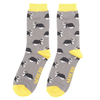 Men's Bamboo Socks - Grey Badgers - Hauslife