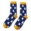 Men's Bamboo Socks - Navy Westies - Hauslife