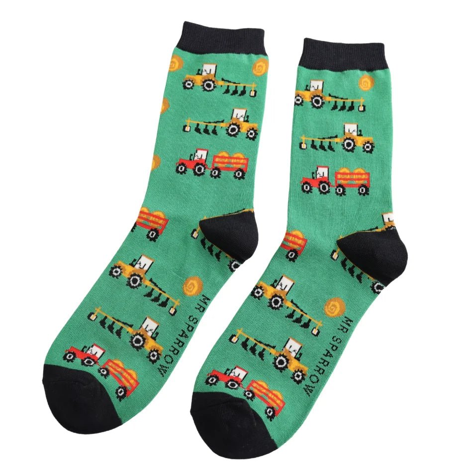 Men's Bamboo Socks - Tractors - Hauslife