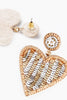 Metallic Sequin Heart Earrings - Hauslife