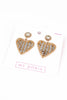 Metallic Sequin Heart Earrings - Hauslife