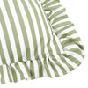 Millie Ruffle Striped Outdoor Cushion Green - Hauslife