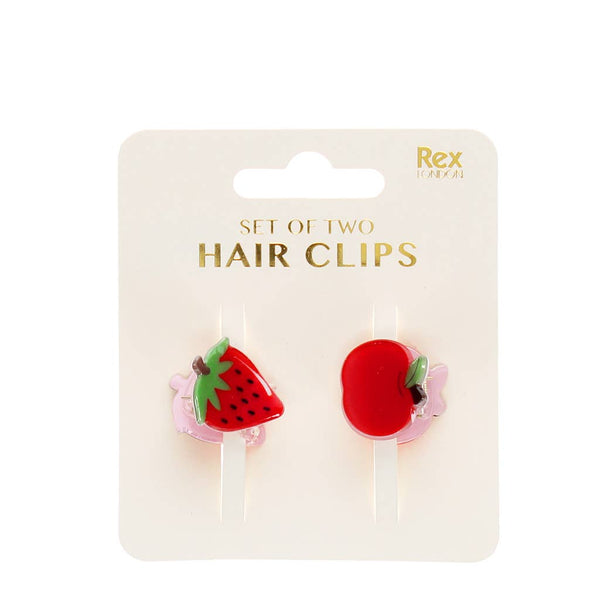 Mini Hair Claw Clips - Apple and Strawberry - Hauslife