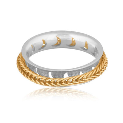 Moon Pattern Spinning Ring - Hauslife