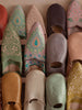 Moroccan Decorative Babouche Slippers, Sage - Hauslife