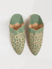 Moroccan Decorative Babouche Slippers, Sage - Hauslife