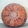 Moroccan Leather Pouffe - Tan - Hauslife