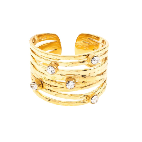 Multi - Band Cubic Zirconia Ring - Hauslife