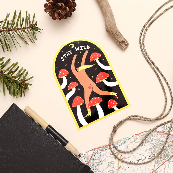 Mushroom Stay Wild Sticker - Hauslife