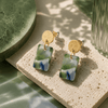 Natalia Petite Resin Rectangle Stud Earrings - Hauslife